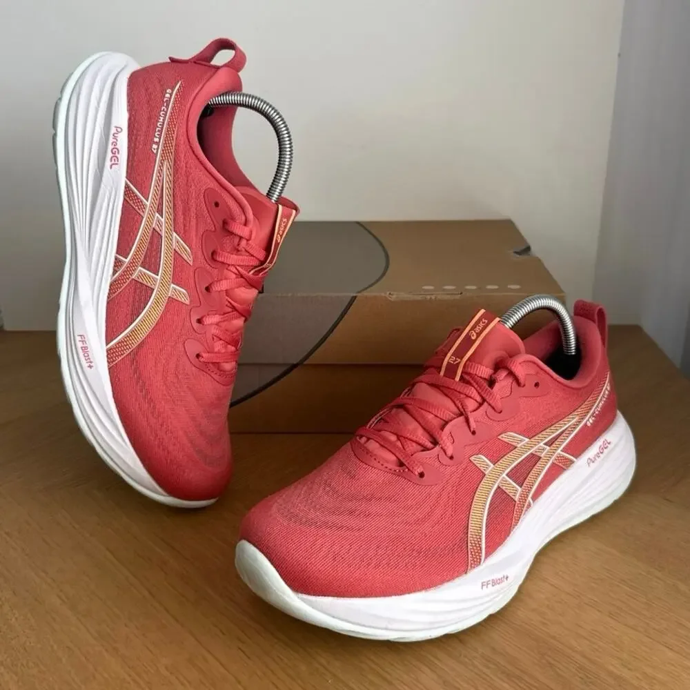 ASICS Gel- Cumlus 27 Dark Pink /Clay Orange Women Running Sneakers- SZ 9.5